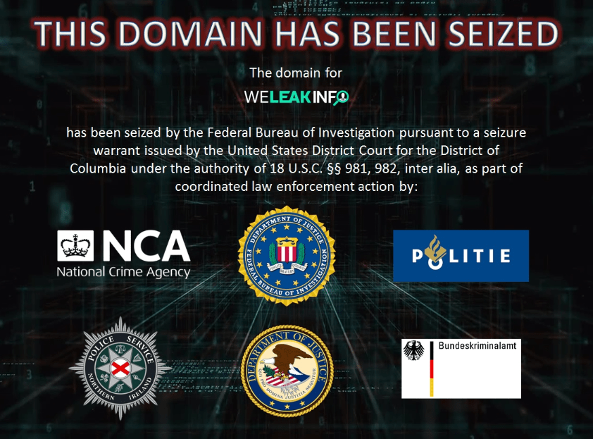 英国NCA逮捕了21位泄露个人数据的WeLeakInfo用户